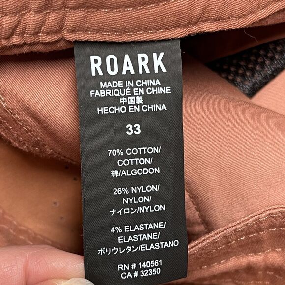 NWT Roark Layover 2.0 Travel Utility Pants Mens 33 Russet Orange Commuter Hiking - Picture 10 of 16